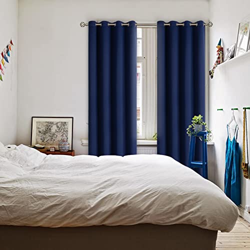 Blackout Curtains (Navy / 52"W x 120"L (Pack of 2))