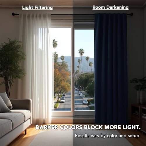 Blackout Curtains for Bedroom (Navy Blue / 52"W x 72"L (Pack of 2))