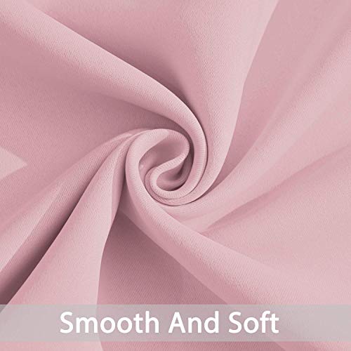 Room Darkening Curtains 52x84 inch Long Pink (Pink / 52"W x 84"L (Pack of 2))