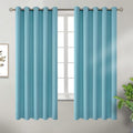 Aqua Blue Room Darkening Curtains 63 Inch for Bedroom (Aqua / 70"W x 63"L (Pack of 2))