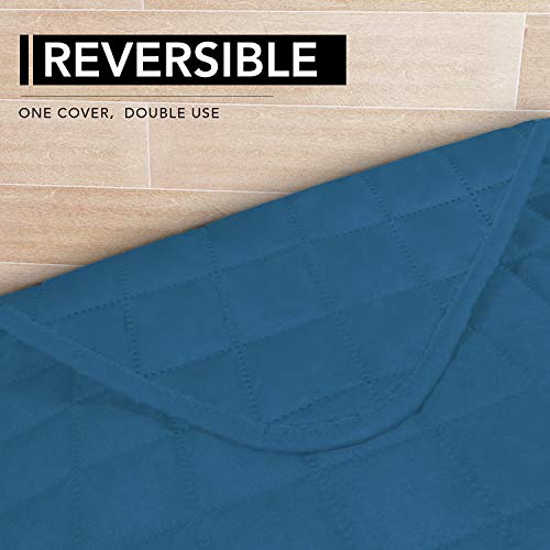 Sectional Couch Covers for Dogs L Shape Sofa Cover Reversible Sofa Slipcover Chaise Lounge Cover Furniture Protector Cover for Pets Dog Cat (42" x 52" / Peacock Blue/Peacock Blue)