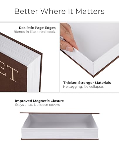 Premium Linen Faux Book Box Set of 2 (Beige-Green)