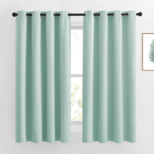 Aqua Blue Room Darkening Curtain Panels (Aqua Blue / 52"W x 63"L (Pack of 2))