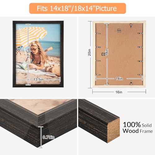 14x18 Wood Frame Black (Black / 14x18)