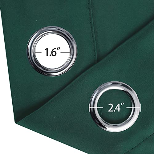 Dark Green Bedroom Blackout Curtains (Green / 52"W x 54"L (Pack of 2))
