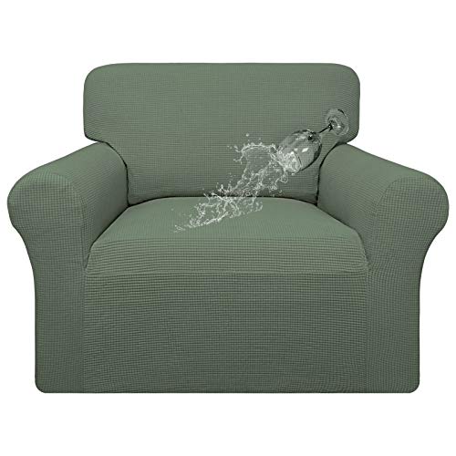 100% Waterproof Oversized Chair Couch Cover (Grayish Green / Oversized Chair)