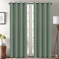 Blackout Curtain for Living Room Thermal Insulated Window Treatment Curtain Extra Long 108 inch Length Energy Saving Solid Grommet Blackout Drape (52"W x 108"L (Pack of 1) / Green Bay)