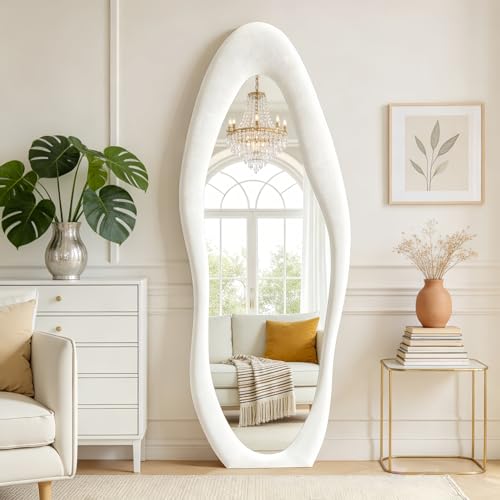 Full Length Mirror (Creamy White / 63"L x 24"W)