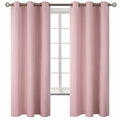 Pink Room Darkening Curtains 63 Inch for Bedroom (Baby Pink / 42"W x 63"L (Pack of 2))