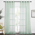 Sage Green Sheer Curtains 90 inch Long 2 Panels Set (Sage Green / 54"W x 90"L (Pack of 2))