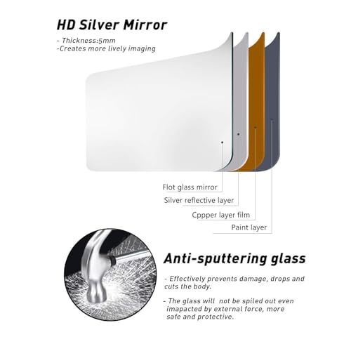 57"x20" Arched Full Length Mirror (Gold / 57"L x 20"W)