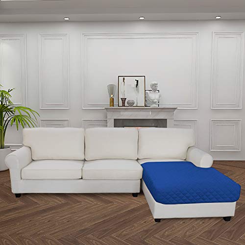 Sectional Couch Covers for Dogs L Shape Sofa Cover Reversible Sofa Slipcover Chaise Lounge Cover Furniture Protector Cover for Pets Dog Cat (42" x 52" / Classic Blue/Classic Blue)