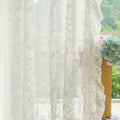 Lace Ruffle Curtains 2 Panels (59"W x 72"L (Pack of 2) / Cream)