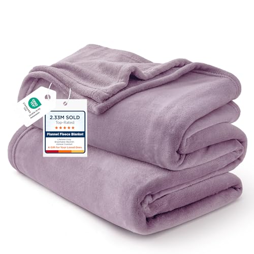 GentleSoft Fleece Throw Blanket for Couch Lavender (Lavender / Throw (50" X 60"))