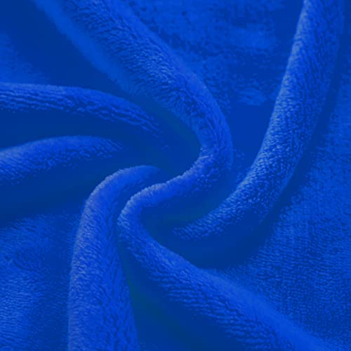 Royal blue Fleece Plush Throw Blanket 50"x70"for Couch Fuzzy Cozy Flannel (Royal Blue / Throw XL(50"×70"))