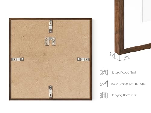 Walnut Oak Wood 10x10 Picture Frames (Set of 03 / Walnut Oak / 10x10 in)