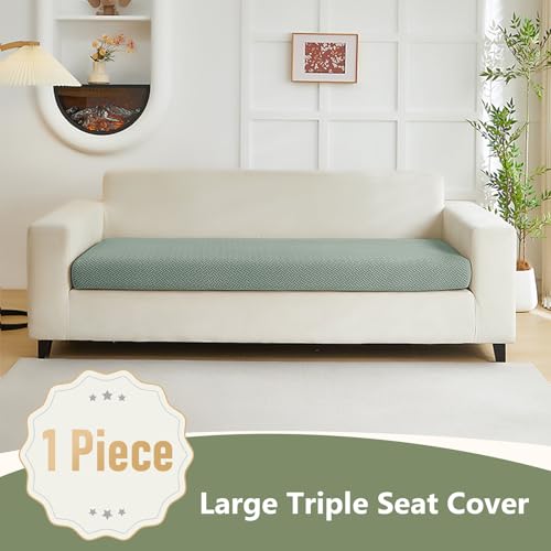 Couch Cushion Covers for Sofa Couch Covers Wear (Texture-green / Large Triple Seat Cover)