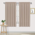 Wide Blackout Curtains for Bedroom Living Room 70 x 63 Inch Long Camel (Camel / 70"W x 63"L (Pack of 2))