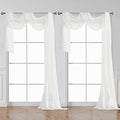 Sheer White Curtains 144 inch Extra Long (White / 42"W x 144"L (Pack of 2))