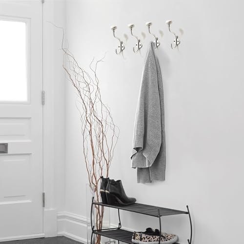 3 Pack Zinc Alloy Polished Nickel Coat Hooks Modern (Polished Nickel)