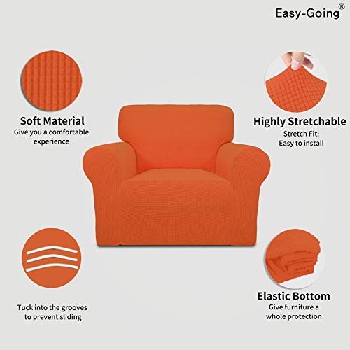 Stretch Chair Slipcover with Arm Washable Orange (Small Chair / Orange)