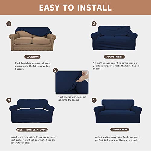 100% Waterproof Couch Cover (Navy / Oversized Sofa)