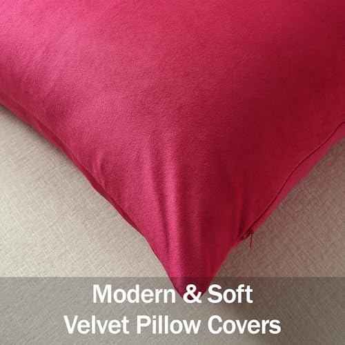 Lumbar Pillow Covers 12x20 Hot Pink (Hot Pink / 20" x 12" (Pack of 2))