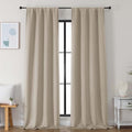 Ava Biscotti Beige Blackout Curtains for Bedroom 96 Inches Long 2 Panels (Biscotti Beige / 40"W x 96"L (Pack of 2))