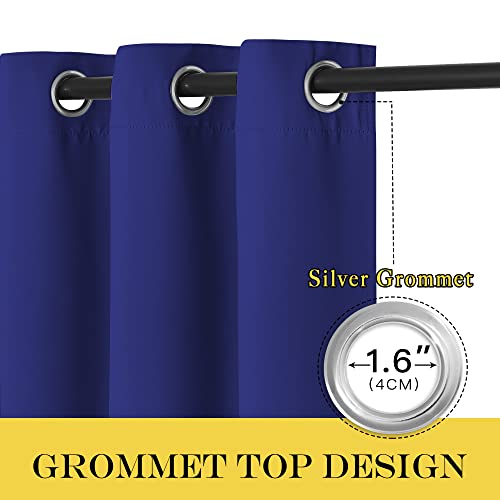 Blackout Curtains Panels for Bedroom (Navy Blue / 66"W x 72"L (Pack of 2))