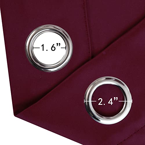 Burgundy Red Thermal Blackout Curtains (Burgundy Red / 38"W x 84"L (Pack of 2))