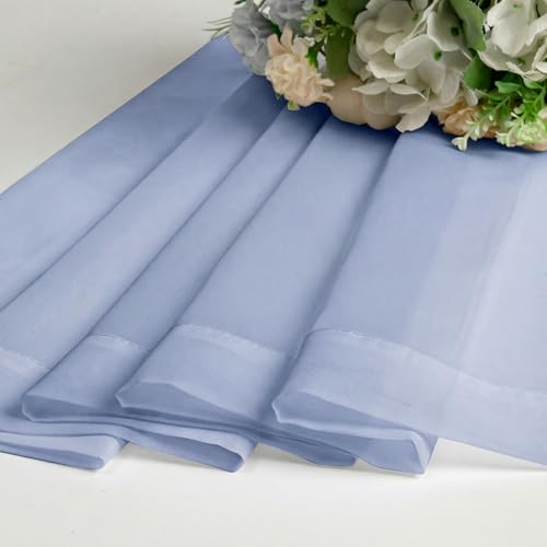 Denim Blue Sheer Curtains 90 Inches Long 2 Panels (Denim Blue / 42"W x 90"L (Pack of 2))