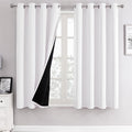 White 100% Blackout Curtains for Bedroom 63 Inches Long 2 Panels (52"W x 63"L (Pack of 2) / White)