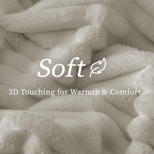 Ribbed Twin Blanket for Couch & Bed (Light Grey / Twin(60"x80"))