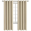 Beige Room Darkening Curtains 72 Inch for Bedroom (Beige / 52"W x 72"L (Pack of 2))