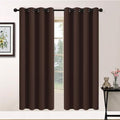 Room Darkening Curtains 52x72 inch Long Chocolate Brown (Chocolate Brown / 52"W x 72"L (Pack of 2))