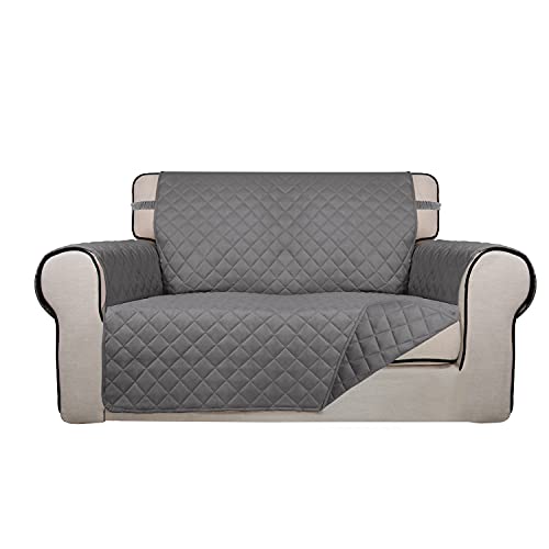 Reversible Quilted Sofa Cover (Medium / Gray/Gray)