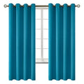 Peacock Blue Blackout Curtains for Bedroom 72 Inch Long (Peacock Blue / 52"W x 72"L (Pack of 2))