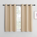 Room Darkening Curtain Panels for Cafe (Biscotti Beige / 42"W x 40"L (Pack of 2))