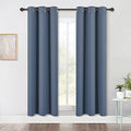 Window Treatment Blackout Curtain Panels (Stone Blue / 42"W x 72"L (Pack of 2))