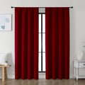 Ava Red Blackout Curtains for Bedroom 72 Inch Length 2 Panels Set (Red / 40"W x 72"L (Pack of 2))
