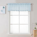 Sheer Valances for Windows 2 Pack (Sky Blue / 42"W x 18"L (Pack of 2))