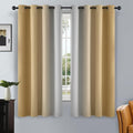 Ombre Beige to Grey White Curtains for Living Room 52Wx63L (52"W x 63"L (Pack of 2) / Beige)