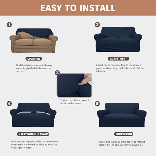 100% Waterproof Chair Couch Cover (Dark Blue / Chair)