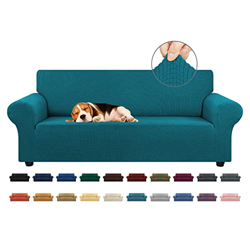 Stretch Couch Covers for Sofa (Peacock Blue / Large)
