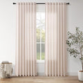 Natural White Linen Curtains 84 Inch Length for Living Room Burlap Light Filtering Semi Sheer Curtain Back Tab Neutral Farmhouse Privacy Drapes for Bedroom Office 52x84 (52"W x 84"L (Pack of 2) / Natural White)