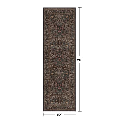 Dark Brown 2'6" x 8' Runner Rug for Hallways Non Slip (Dark Brown / 2'6" x 8' (Runner))