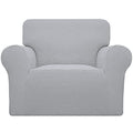 Stretch Chair Slipcover with Arm Washable Silver Gray (Small Chair / Silver Gray)