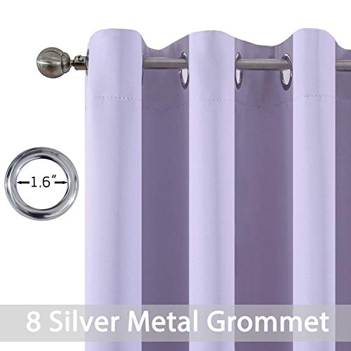 Room Darkening Curtains 52x84 inch Length Lilac (Lilac / 52"W x 84"L (Pack of 2))