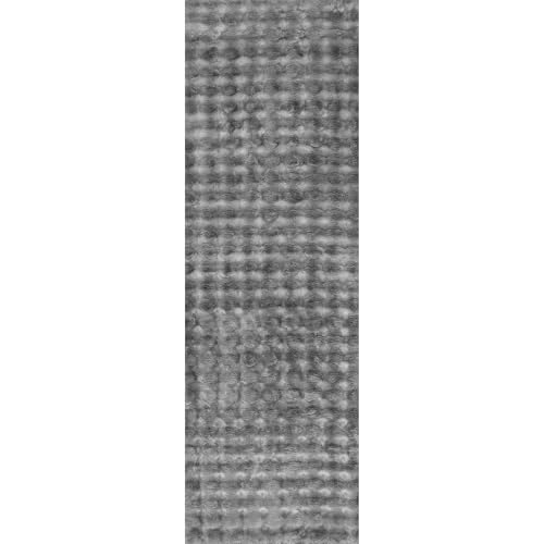 Jeni Dark Grey Checkered Washable Runner Rug (Jeni Dark Grey / 2'6" x 6' (Rectangular))