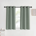 Bedroom Curtain Panels Blackout Draperies (Sage Green / 34"W x 40"L (Pack of 2))